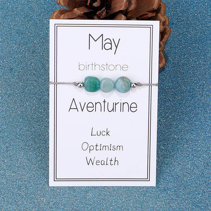 Amorphous Stone Birthstone Bracelet with Loose Stones