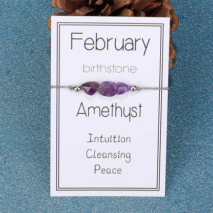Amorphous Stone Birthstone Bracelet with Loose Stones