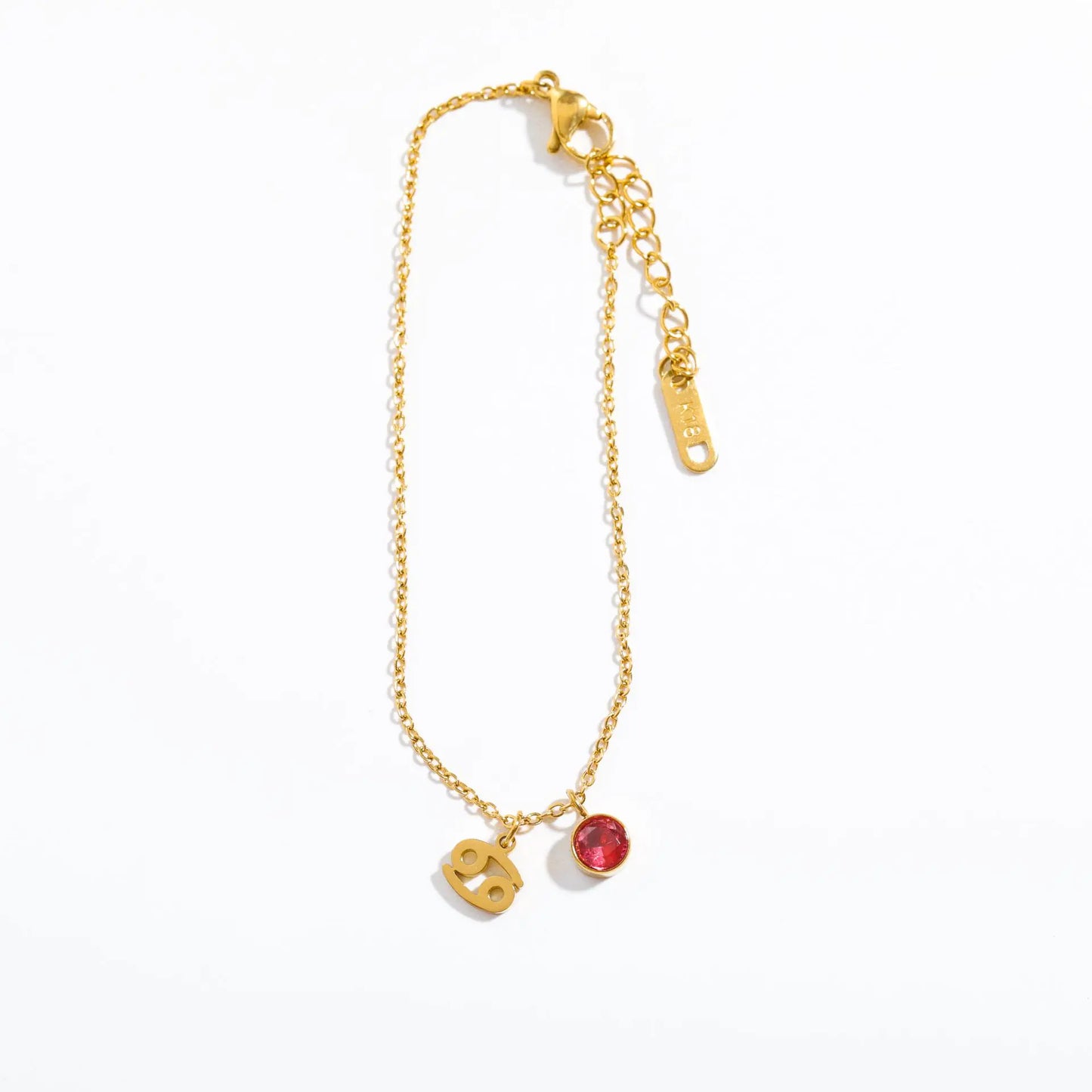 Stainless Steel Women's Birthstone Constellation Bracelet