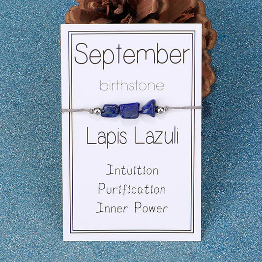 Amorphous Stone Birthstone Bracelet with Loose Stones