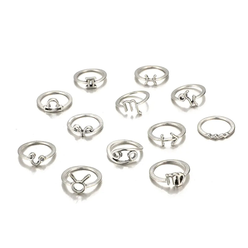 Fashionable Zodiac Ring Set for Women