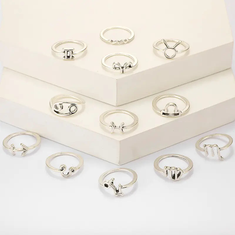 Fashionable Zodiac Ring Set for Women