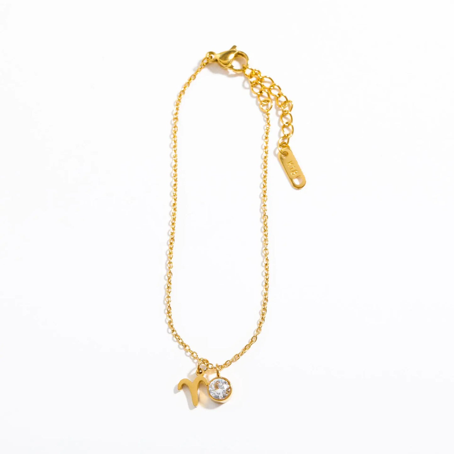 Stainless Steel Women's Birthstone Constellation Bracelet